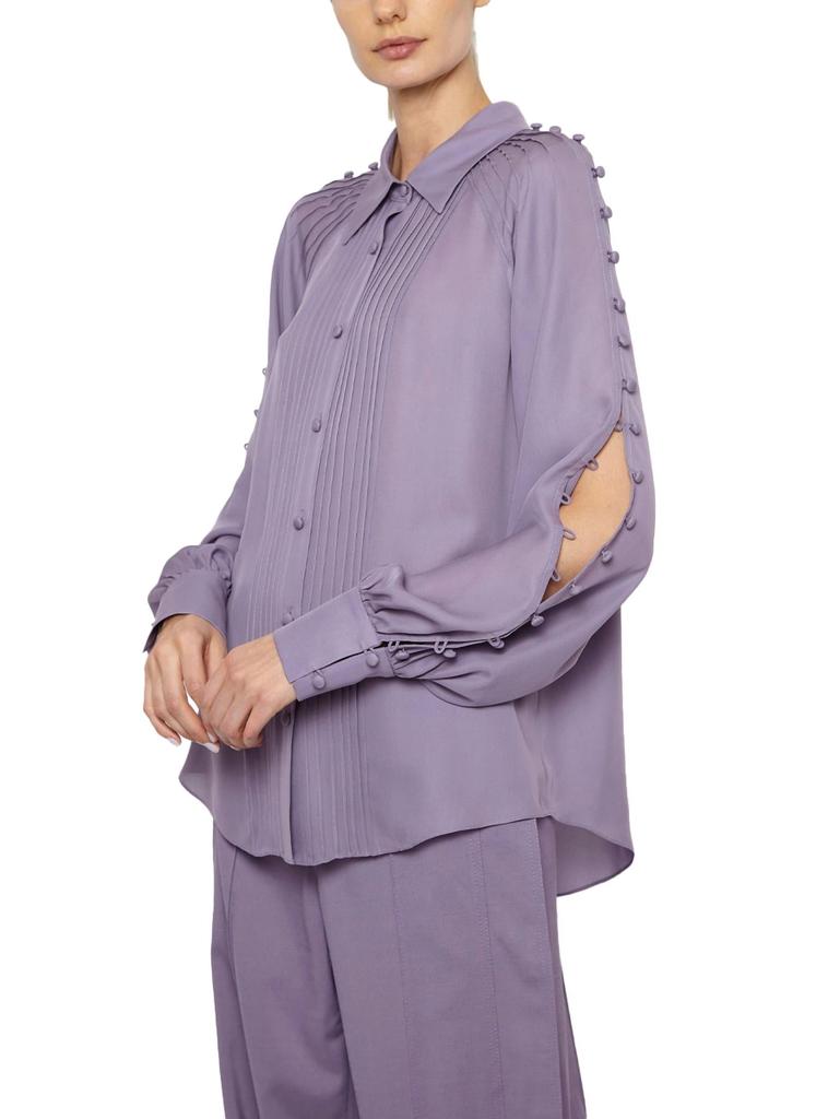 PRABAL GURUNG Prabal Gurung - Button Down Pintuck Poet Sleeve Blouse