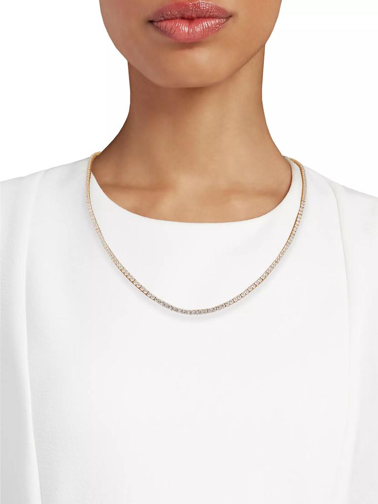 Adriana Orsini Naomi 18K-Gold-Plated & Cubic Zirconia Long Tennis Necklace