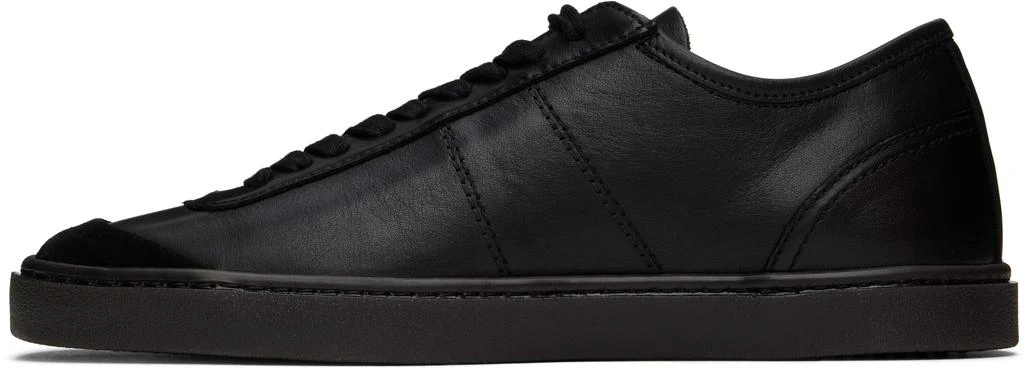 Lemaire Black Linoleum Basic Laced Up Sneakers 3