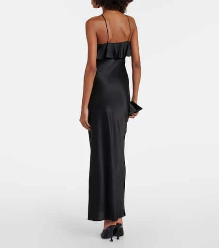 Rodarte Bow-detail halterneck silk satin gown 3
