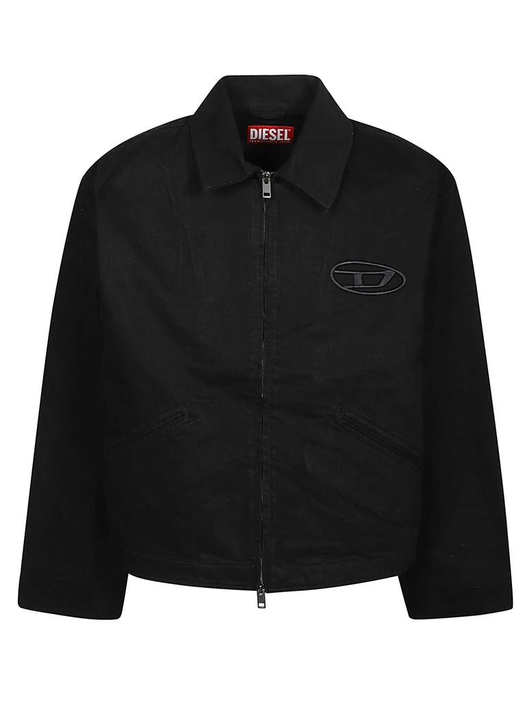 Diesel J-taylor-bleach Logo Embroidered Jacket 1
