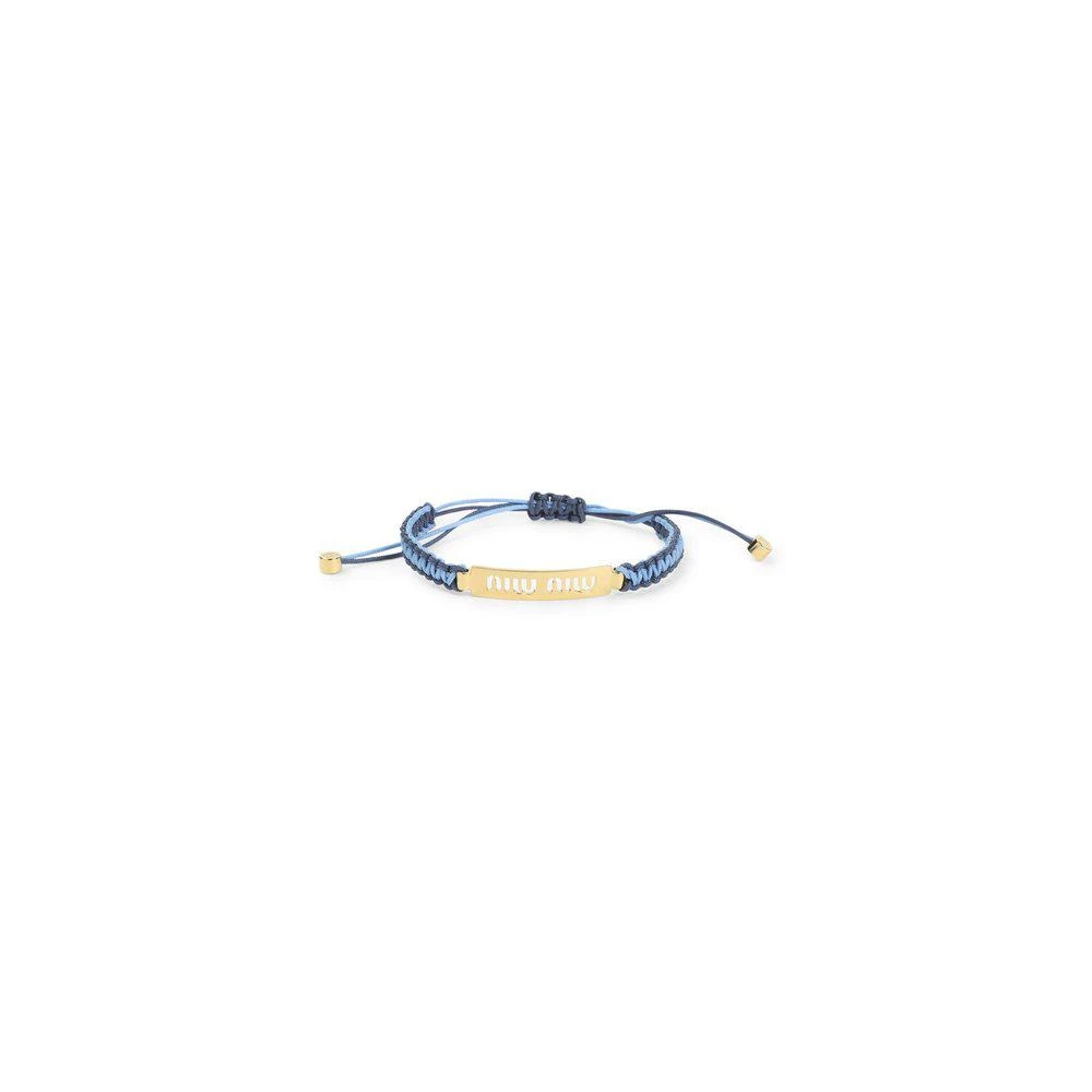 Miu Miu Miu Miu Cut Out Logo Cord Bracelet