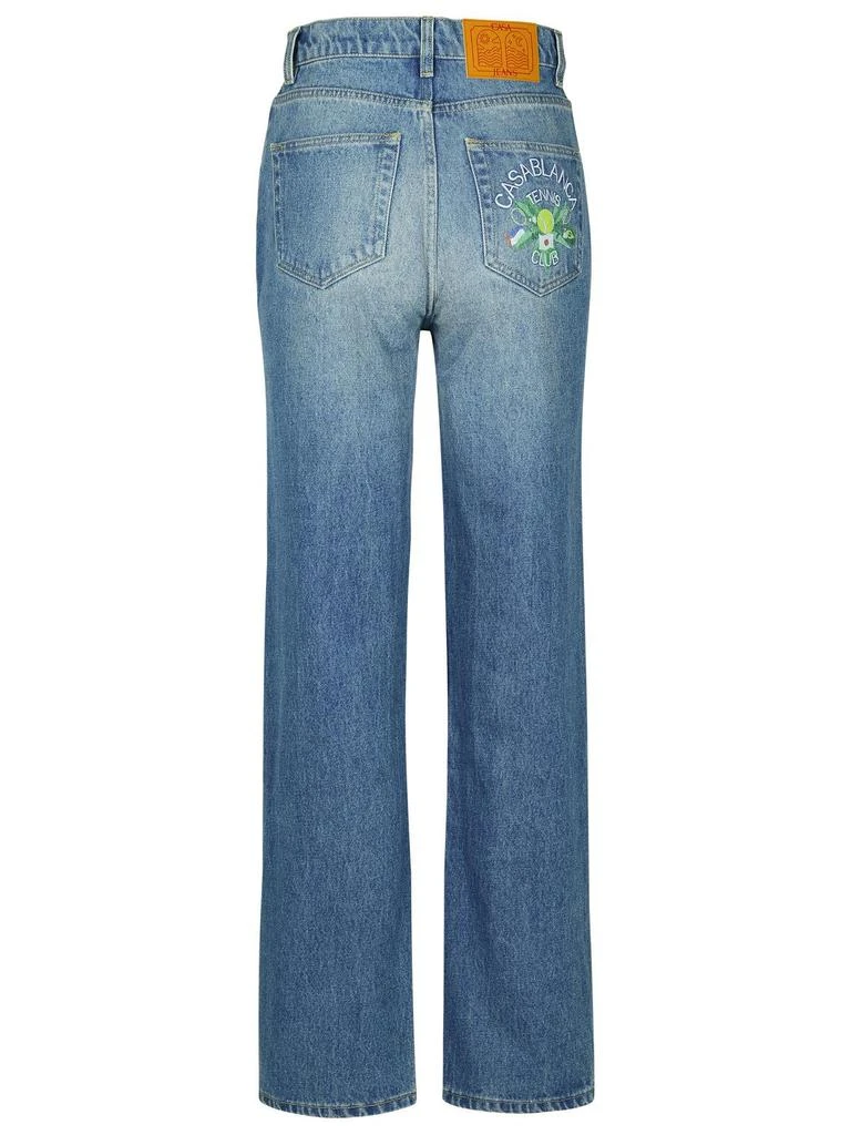 Casablanca Casablanca High-Waist Logo Embroidered Denim Jeans 2