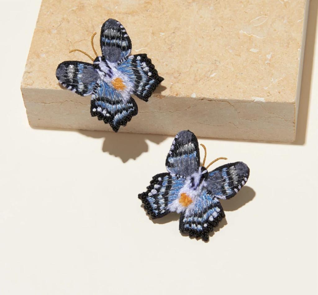 Mignonne Gavigan Gray Cliff Buttlerfly Stud Earrings
