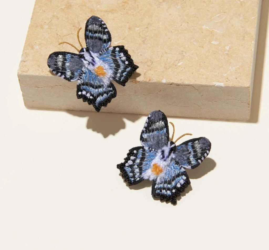 Mignonne Gavigan Gray Cliff Buttlerfly Stud Earrings 1