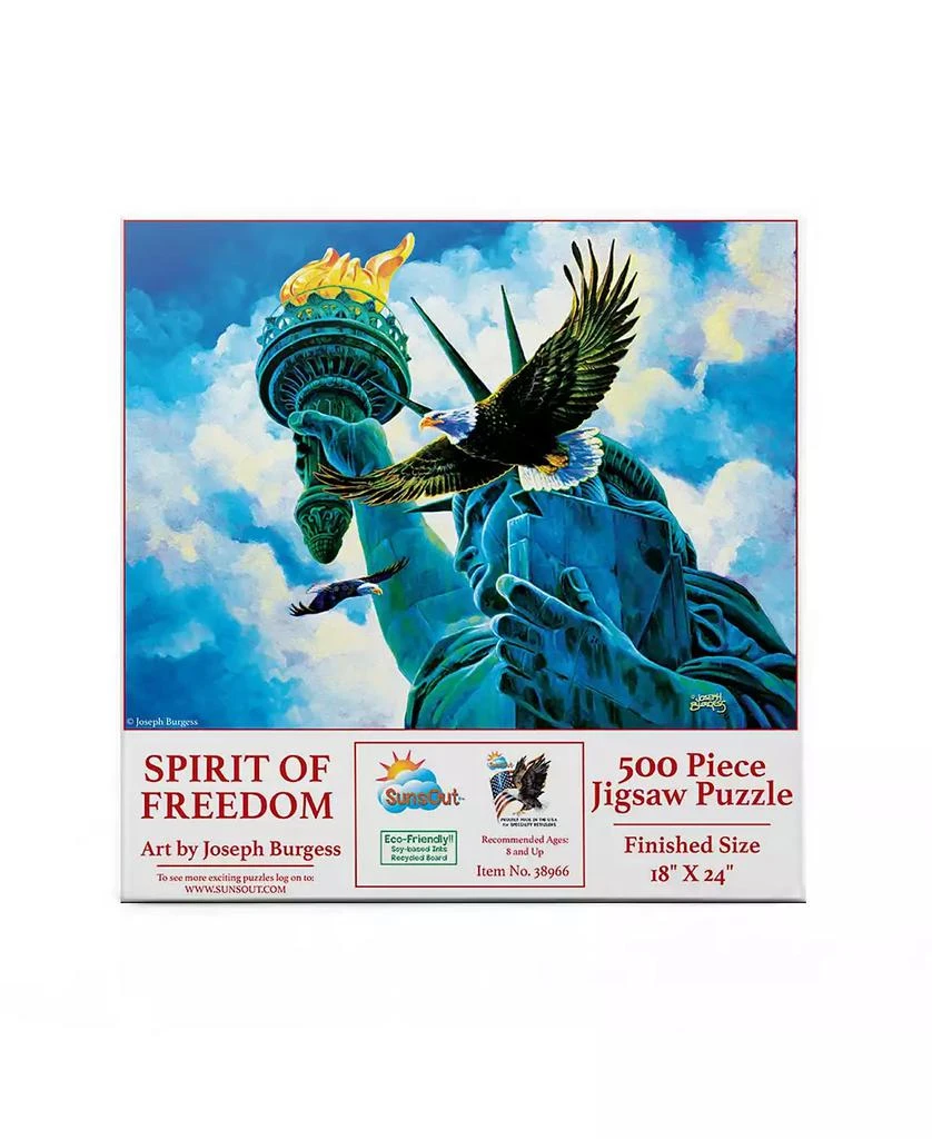 SunsOut Spirit of Freedom 500 piece Jigsaw Puzzle for Adults Fourth of July 2