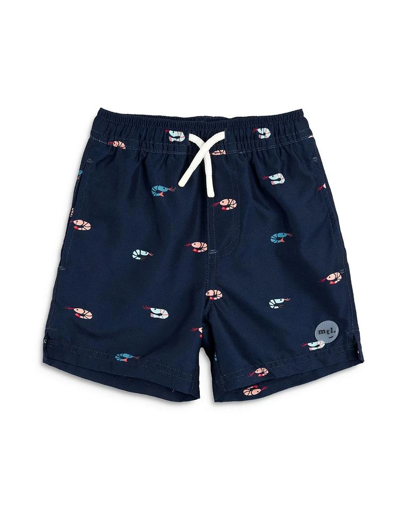 Miles the Label Sharks Print On Aqua Swim Romper main image 1