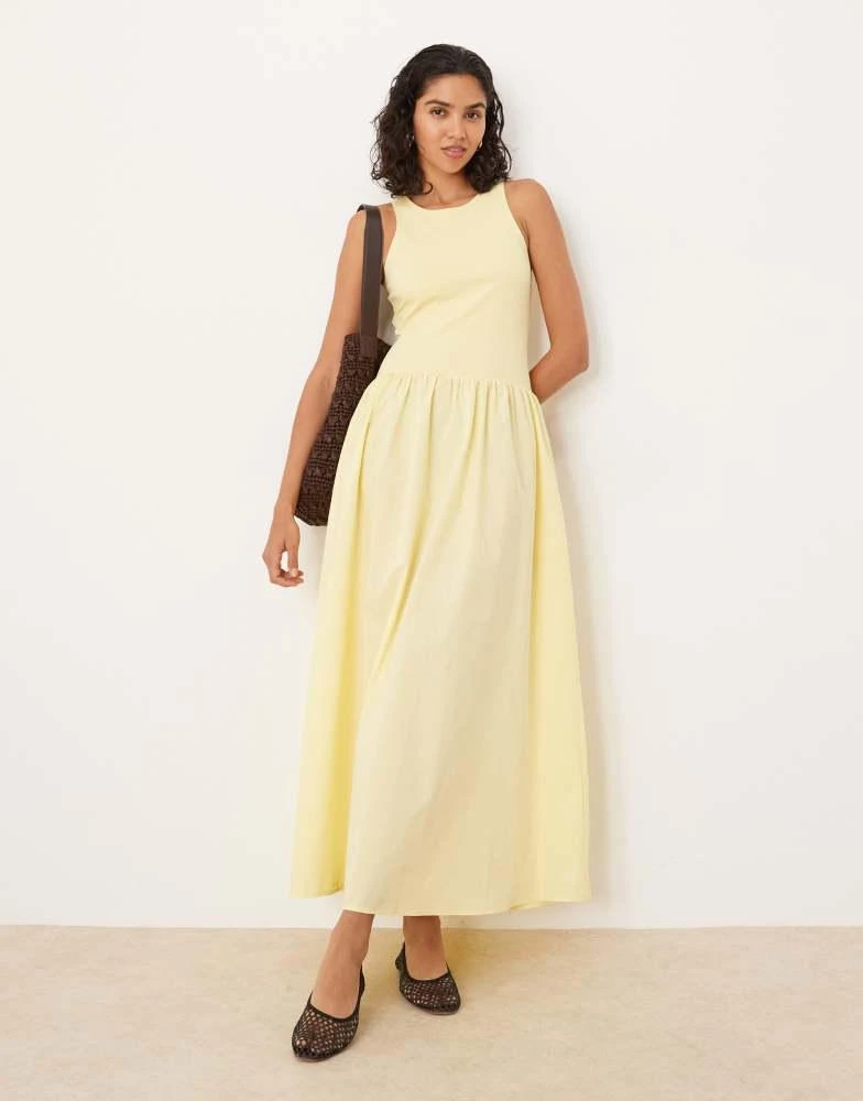 buttermilk yellow maxi dress Reiss Ginnie Buttermilk Halston Removable Ruffle Chiffon Maxi Dress