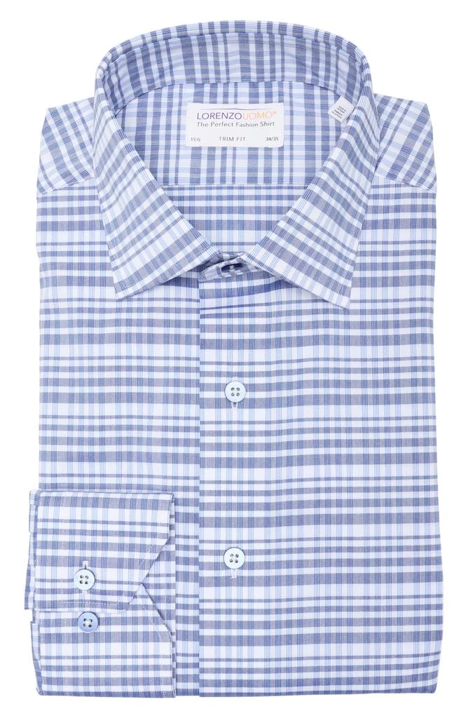 Lorenzo Uomo Trim Fit Plaid Cotton Blend Dress Shirt 3