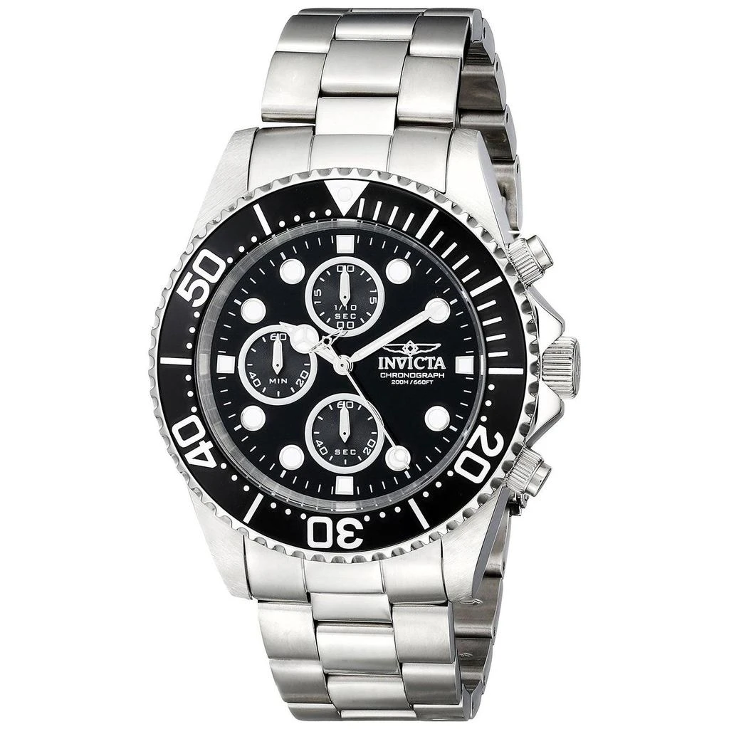 Invicta Invicta Men's Chronograph Stainless Steel Watch - Pro Diver Quartz Black Dial | 1768 1