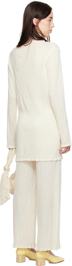 Issey Miyake Off-White Karami Wool Minidress 3