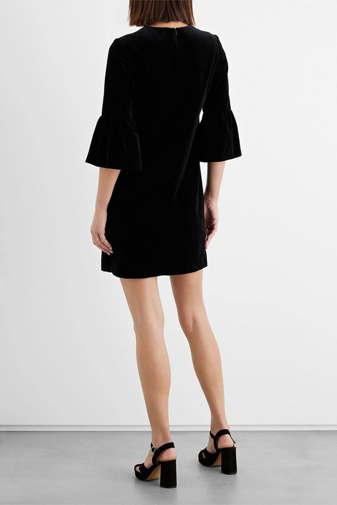 IRIS & INK Delilah cotton-blend velvet mini dress 3