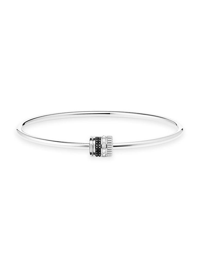 Boucheron Unisex Quatre Black Edition 18K White Gold & 0.13 TCW Diamond & PVD Bangle