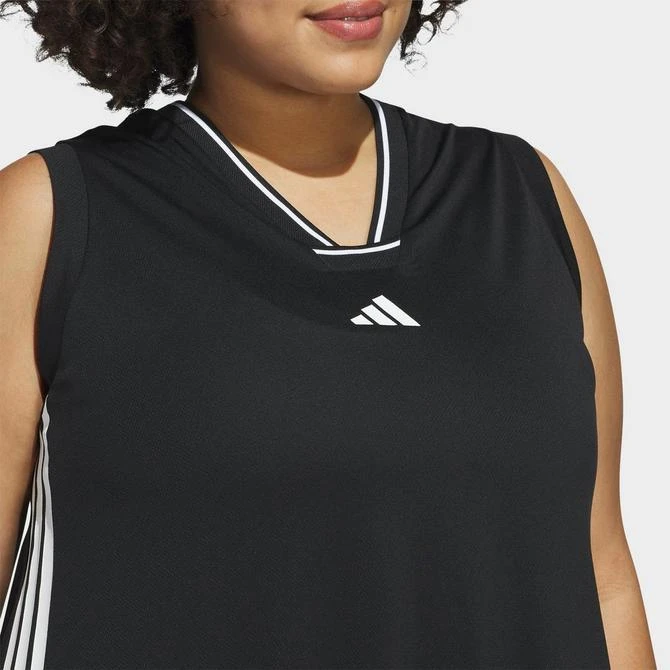 Adidas Women's adidas Tiro Cut 3-Stripes Soft Mesh Long Dress (Plus Size) 4