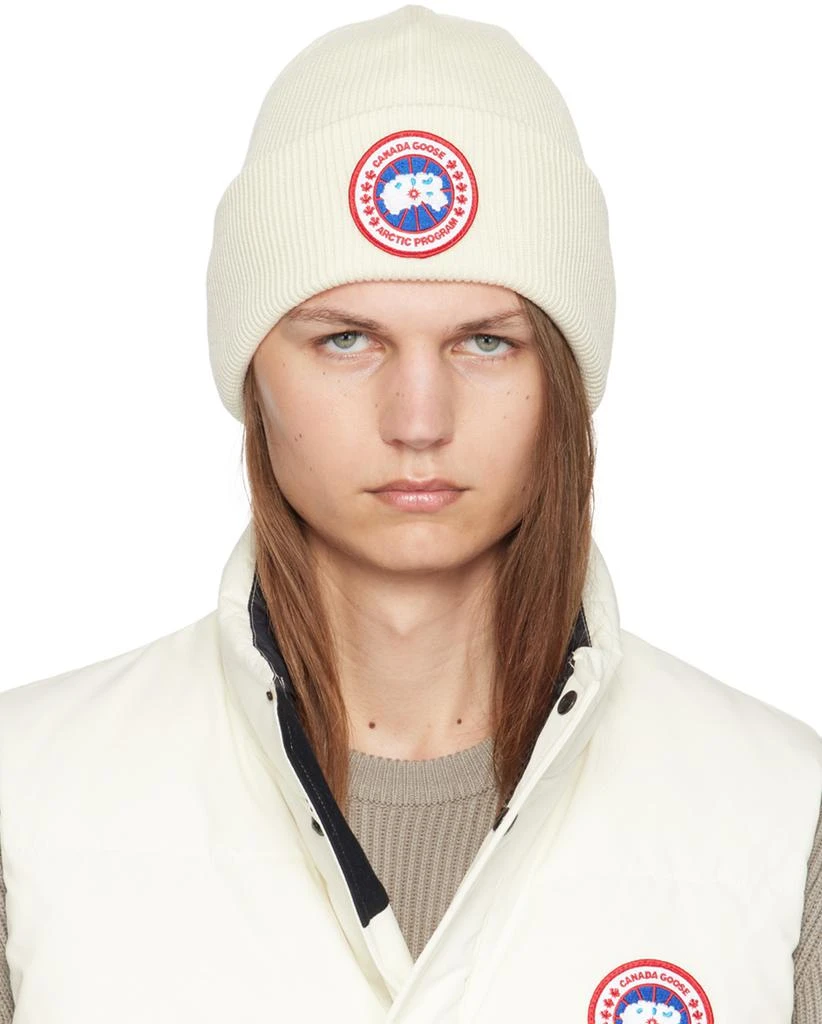 Canada Goose Off-White Arctic Beanie 1