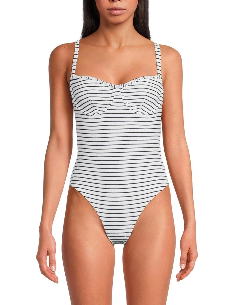Onia Marilyn Striped One-Piece Swimsuit