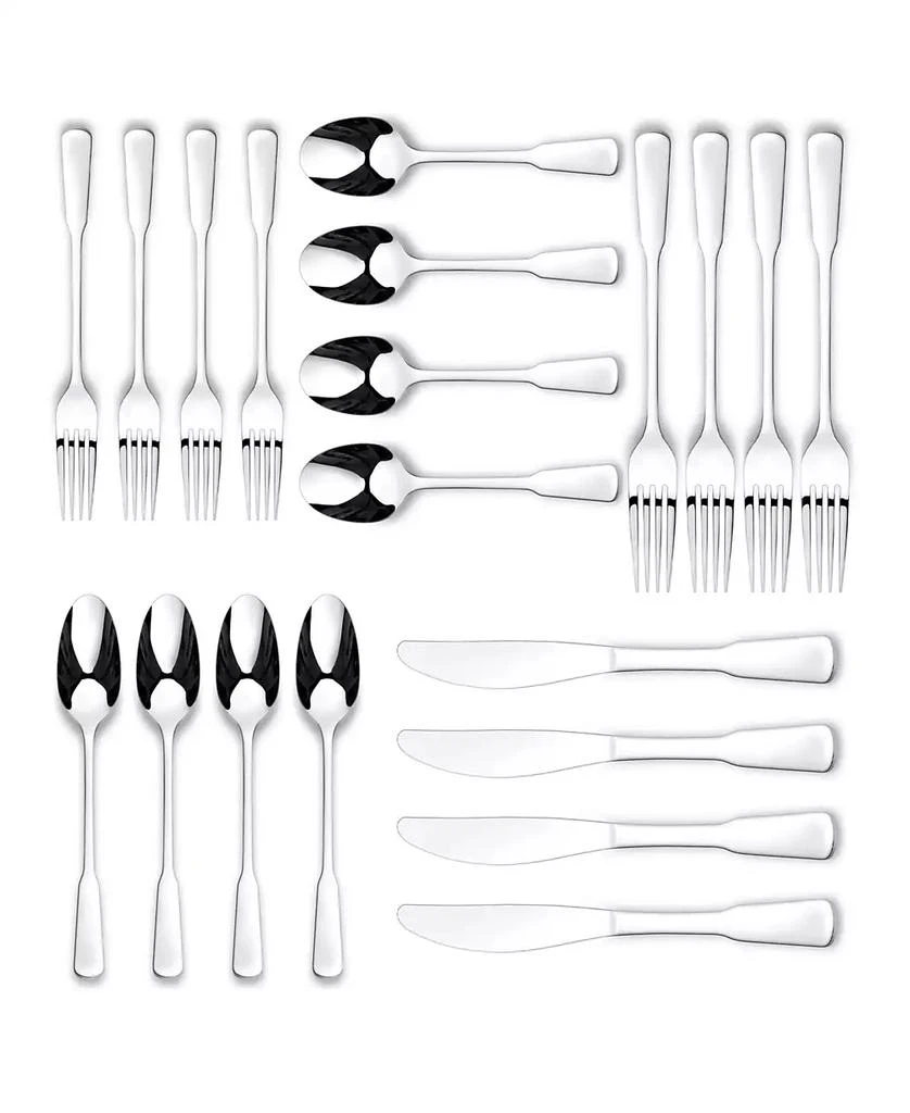 Ornative Yesenia Satin 45 Piece Flatware Set, Service for 8 4
