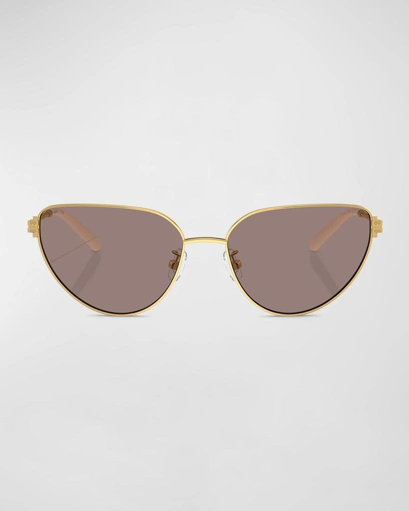 Tory Burch Hammered Metal Cat-Eye Sunglasses 3