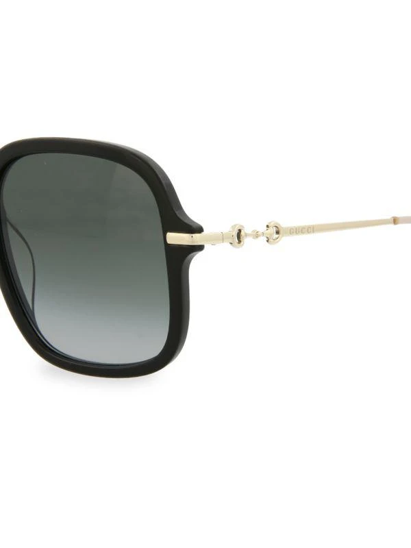 Gucci 57MM Horsebit Square Sunglasses 3