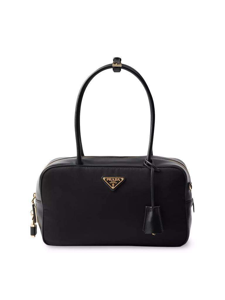【PRADA】RE-NYLON AND LEATHER MEDIUM TOP-HANDLE BAG Prada Re-Nylon and Leather Medium Top Handle Bag - Crossbody