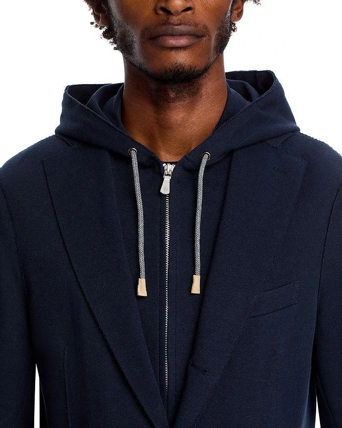 ELEVENTY Cotton Pique Jersey Removable Hood Soft Jacket 7