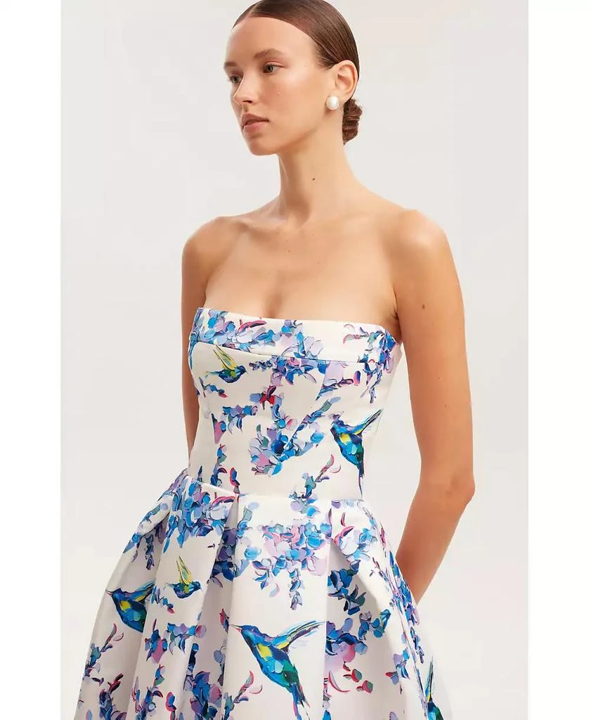 Milla Women's Strapless Midi Dress With A Flower Print 5