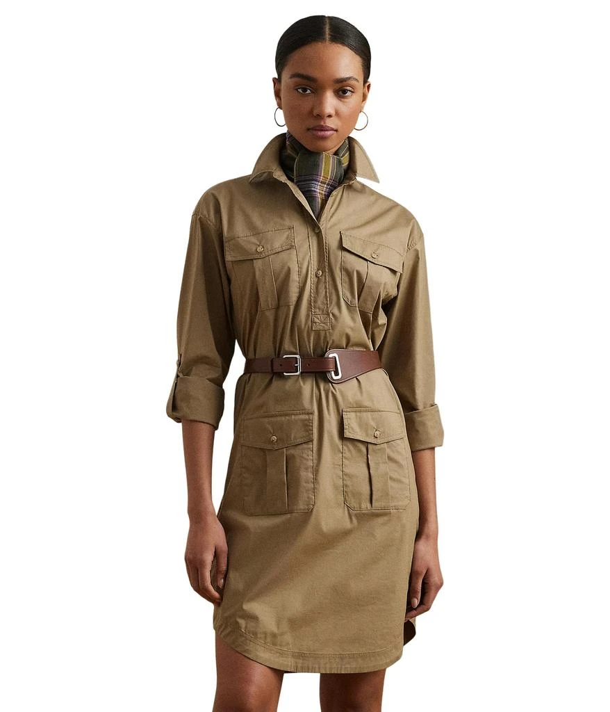 Ralph Lauren Belted Cotton-Blend Shirtdress 1
