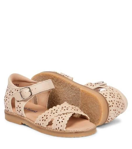 Petit Nord Scalloped leather sandals 6