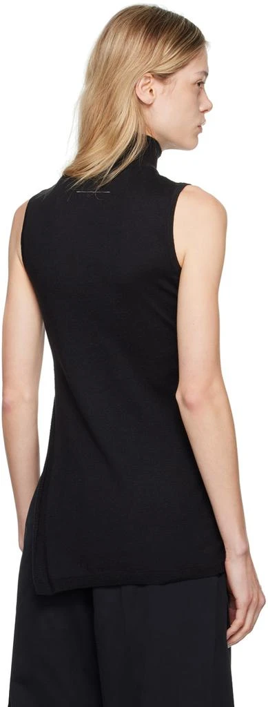 MM6 Black Elongated Tank Top 3