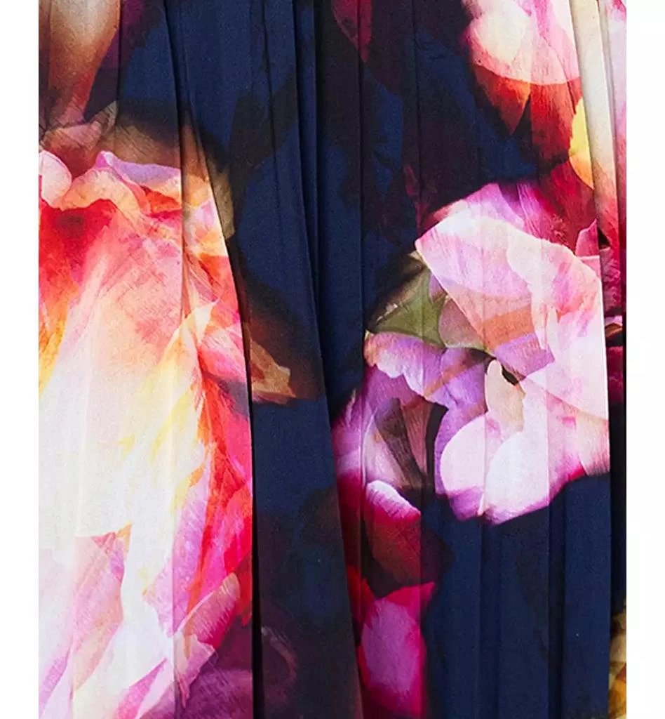 XSCAPE Petite Printed One-Shoulder Gown 5