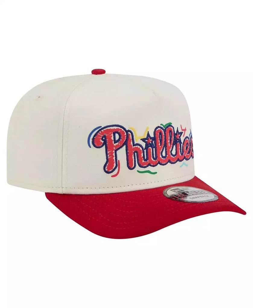 New Era Men's White Philadelphia Phillies Team Scribble Golfer Adjustable Hat 3