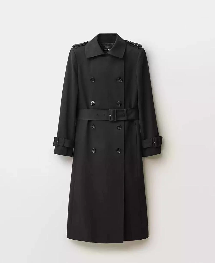 Mango Women's Double-Breasted Cotton Trench Coat 1
