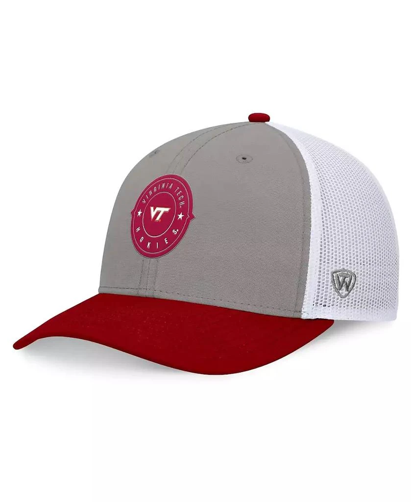 Top of the World Men's Gray/Maroon Virginia Tech Hokies Rob Trucker Adjustable Hat 1