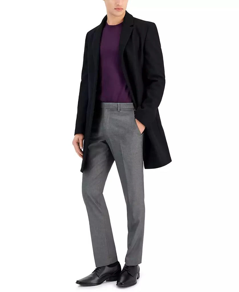 Hugo Boss Men's Slim-Fit Wool Classic Black Overcoat 1