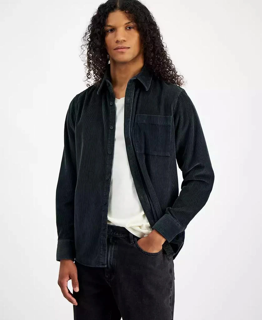 Sun + Stone Men's Long Sleeve Button-Front Corduroy Shirt, Created for Macy's 1