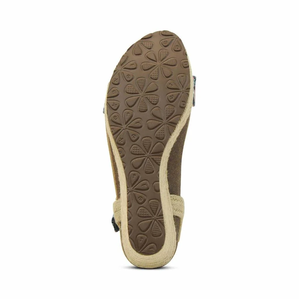 Aetrex SYDNEY QUARTER STRAP ESPADRILLE WEDGE 5