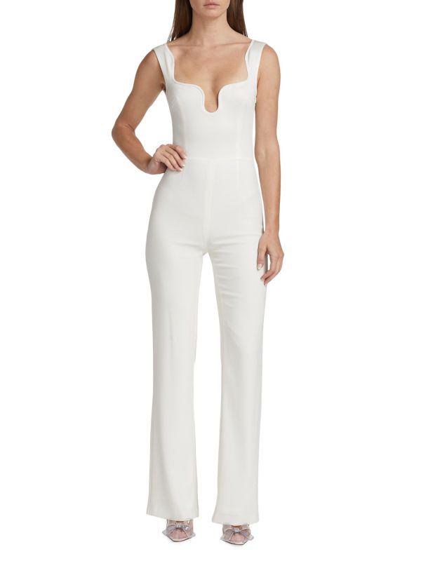 Galvan Barcelona Sleeveless Flared Jumpsuit