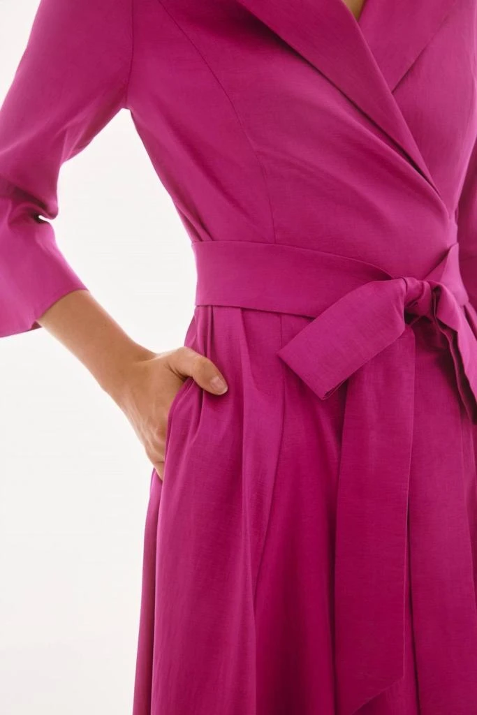 JOSEPH RIBKOFF Joseph Ribkoff - Stretch Taffeta Wrap Dress 4