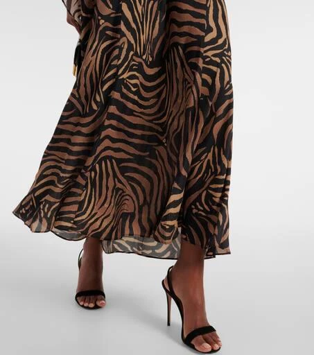 Rixo Evie printed silk midi dress 5