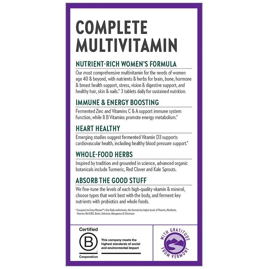 New Chapter Women's Advanced 40+ Multivitamin, Vegetarian Tablets 2