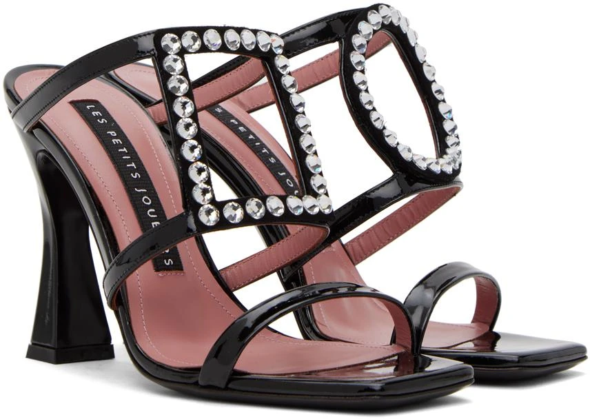 Les Petits Joueurs Black Hoya Heeled Sandals 4