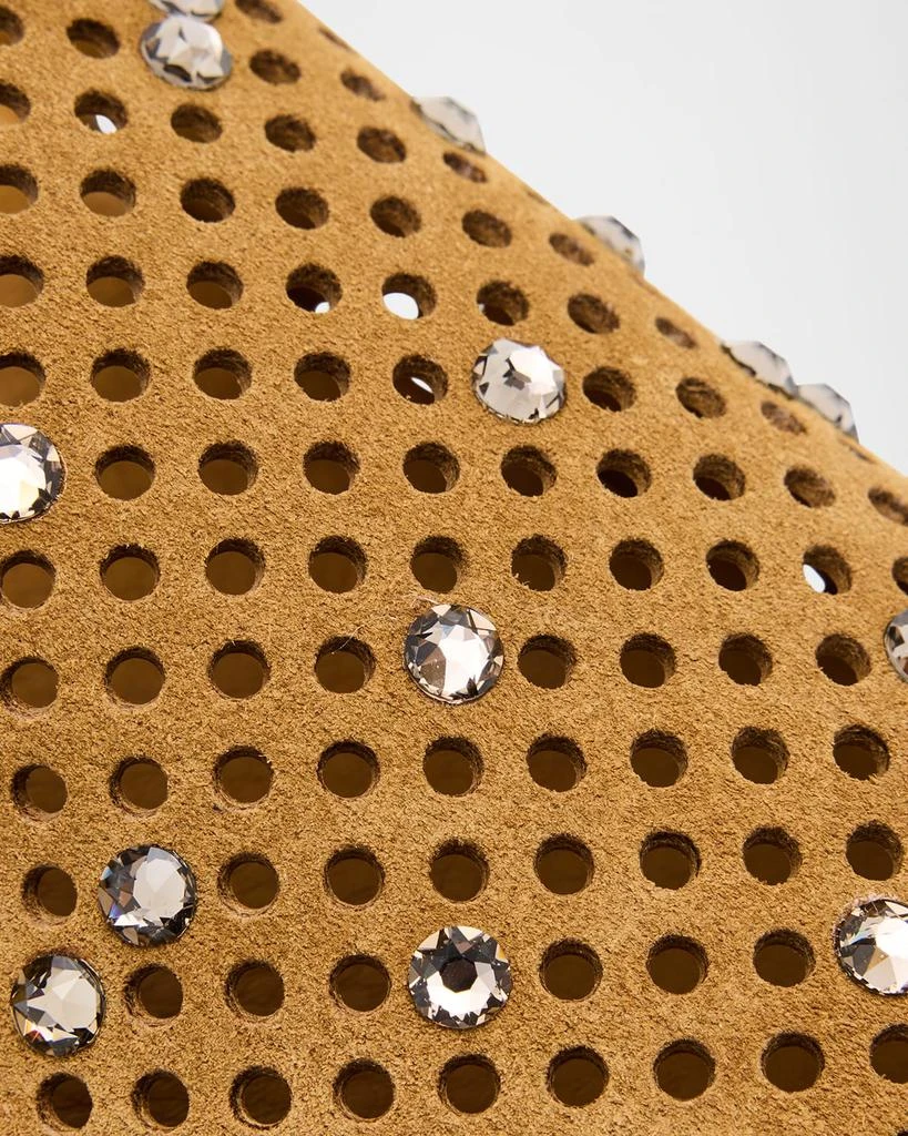 Pedro Garcia Braidy Crystal-Embellished Suede Clogs 6