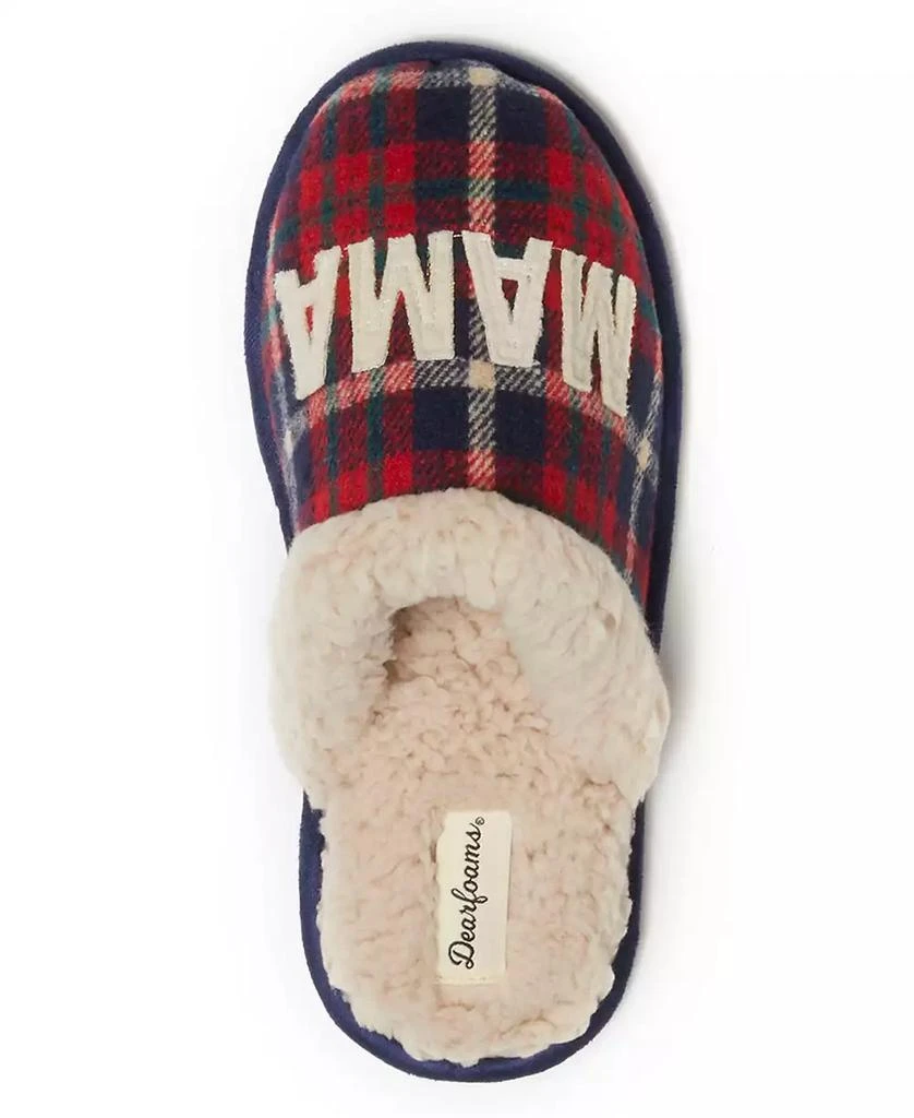 Dear Foams Mama Bear Plaid Scuff Slipper 4