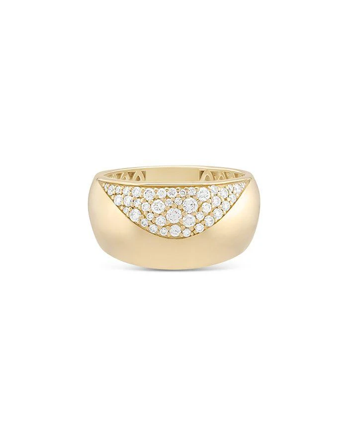 LANA 14K Yellow Gold Diamond Dipped Profusion Bubble Ring