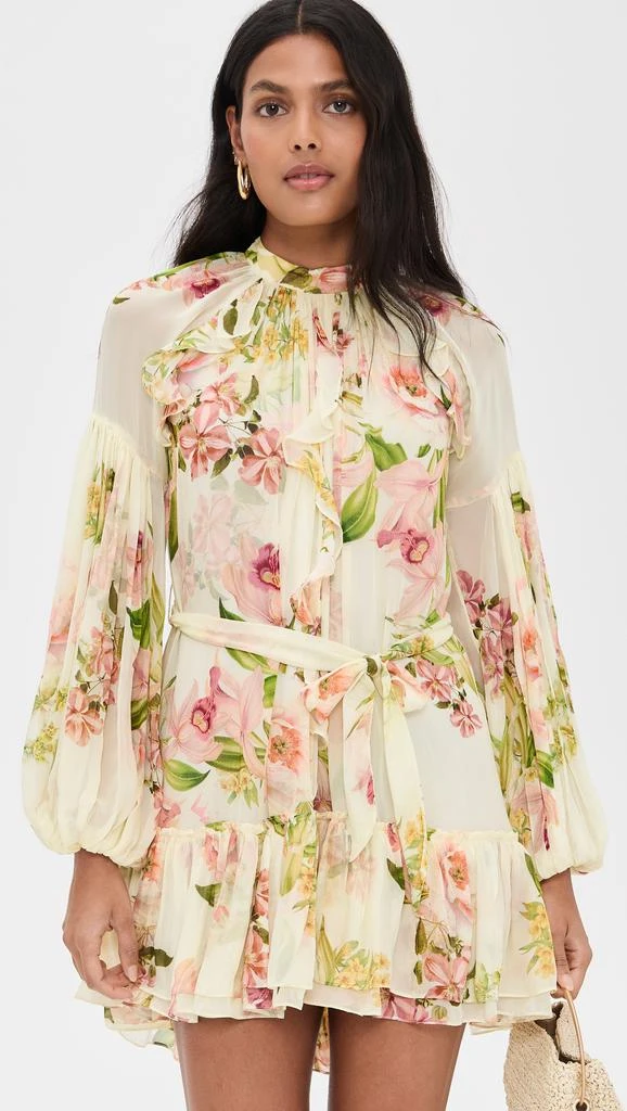 Hemant and Nandita Ruffle Mini Dress with Tie Up Belt 1