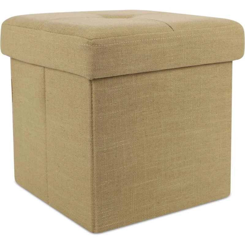 Kids Concept Foldable storage box in beige yellow 1