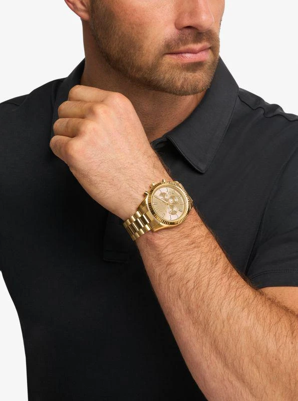 Michael Kors Lexington His and Hers Gold-Tone Watch Set 5