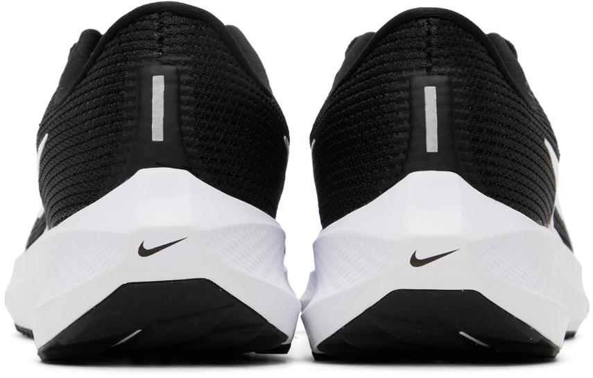 NIKE Black & White Pegasus 40 Sneakers