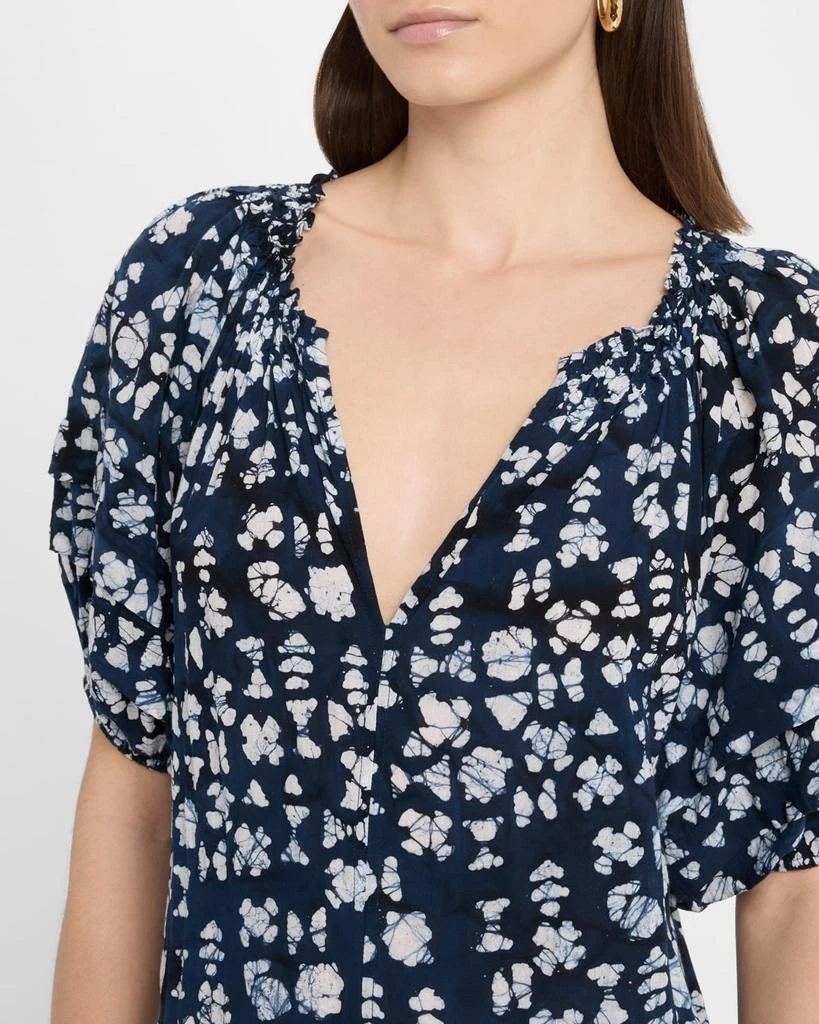 Apiece Apart Uva Tiered Abstract-Print Maxi Dress 5
