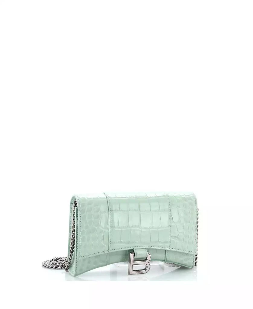 Pre-Owned Balenciaga Hourglass Chain Wallet Embossed Leather 2